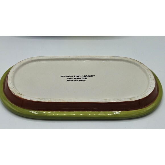 Essential Home 3-D Fall Leaves & Fruit Figural Covered Butter Dish Thanksgiving - Picture 10 of 11